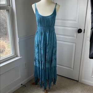 Advance Apparels Teal Embroidered Dress